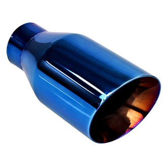 Different Trend® - Color Burned Series Round Angle Cut Double-Wall Exhaust Tip (2.25" Inlet, 4" Outlet, 8" Length)