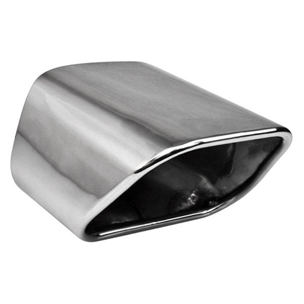 Different Trend® - Hi-Polished Series Stainless Steel Rectangular Rolled Edge Angle Cut Double-Wall Exhaust Tip