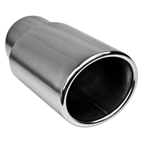 Different Trend® - Hi-Polished Series Stainless Steel Oval Rolled Edge Straight Cut Double-Wall Exhaust Tip