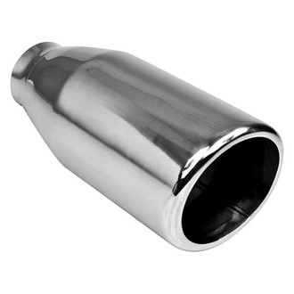 Different Trend® - Hi-Polished Series Stainless Steel Round Angle Cut Double-Wall Exhaust Tip (2.25" Inlet, 4" Outlet, 9" Length)