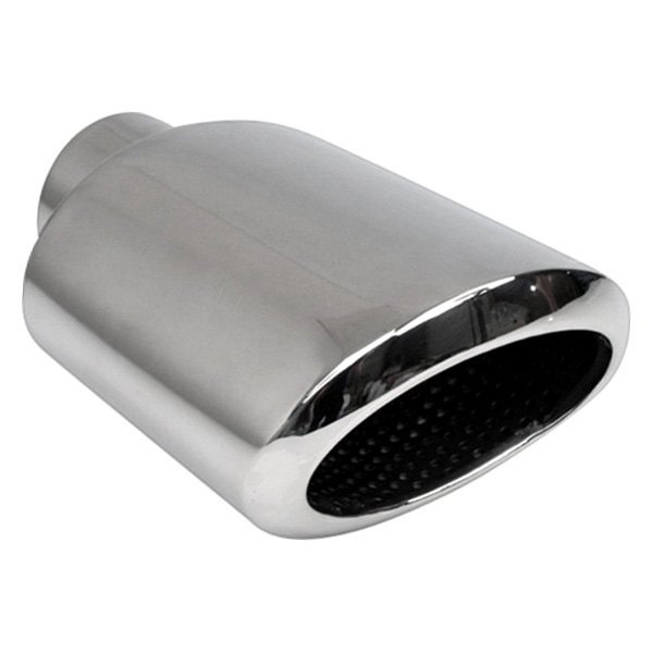 Different Trend® - Hi-Polished Series Stainless Steel Oval Resonated Angle Cut Double-Wall Exhaust Tip