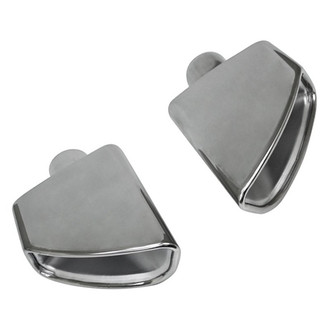 Different Trend® - Hi-Polished Series Stainless Steel Passenger Side Crescent Radiused Angle Cut Double-Wall Exhaust Tip (2.25" Inlet, 12" Length)