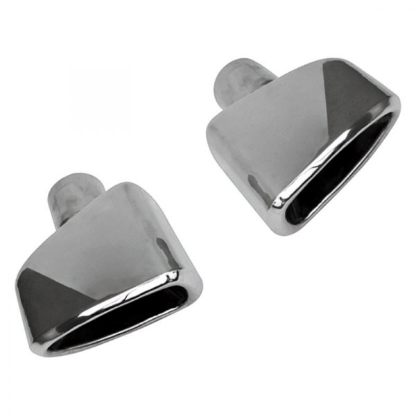 Different Trend® - Hi-Polished Series Driver Side Stainless Steel Half Moon Oval Angle Cut Double-Wall Exhaust Tip