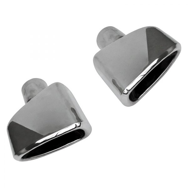 Different Trend® - Hi-Polished Series Passenger Side Stainless Steel Half Moon Oval Angle Cut Double-Wall Exhaust Tip