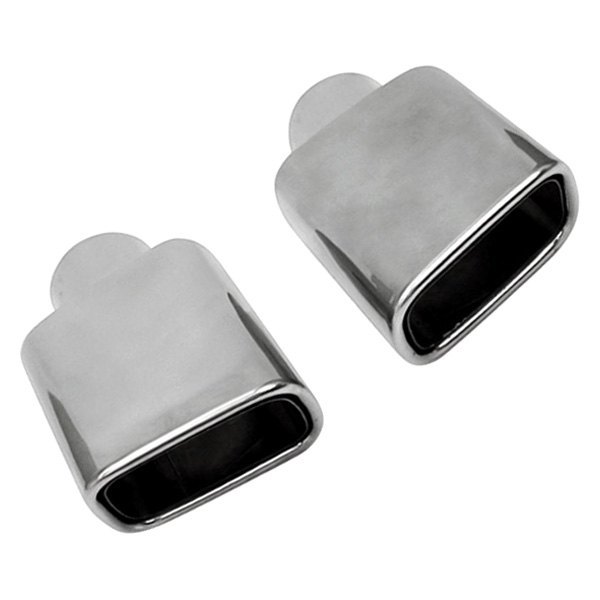 Different Trend® - Hi-Polished Series Passenger Side Stainless Steel Rectangular Double Layer Angle Cut Exhaust Tip