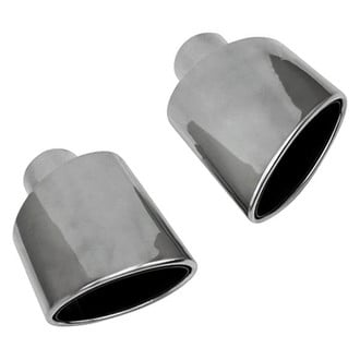 Different Trend® - Hi-Polished Series Stainless Steel Crescent Oval Double Layer Angle Cut Exhaust Tip