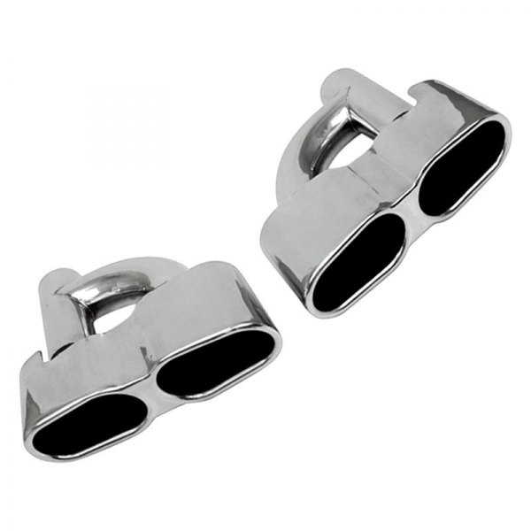 Different Trend® - Hi-Polished Series Driver Side Stainless Steel AMG Style Oval Angle Cut Dual Exhaust Tip