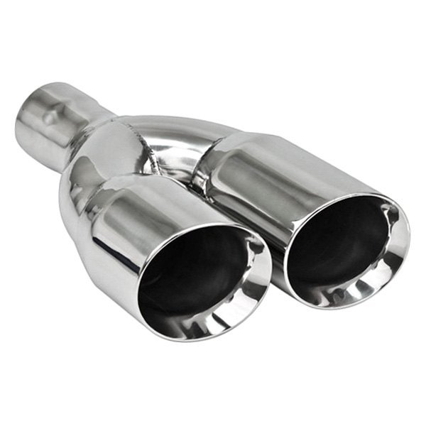 Different Trend® - Hi-Polished Series Stainless Steel Side Way Round Straight Cut Dual Exhaust Tip