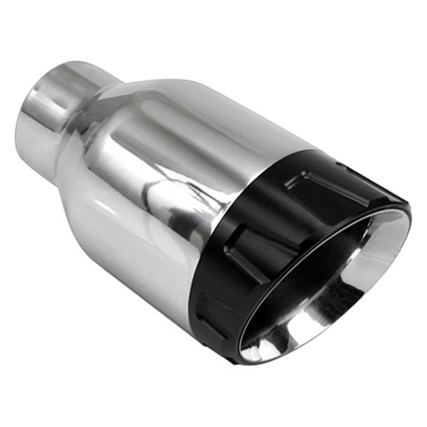 Different Trend® - Stainless Steel with Anodized Aluminum Series Aluminum Billet Closed Outer Casing Round Angle Cut Double-Wall Exhaust Tip