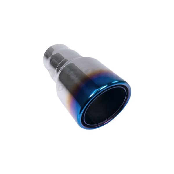 Different Trend® - Blue Flame Series Round Double Layer Rolled Edge Angle Cut Exhaust Tip