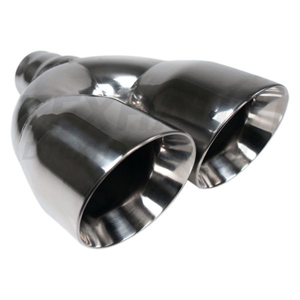 Different Trend® - Hi-Polished Series Stainless Steel Round Angle Cut Dual Exhaust Tip