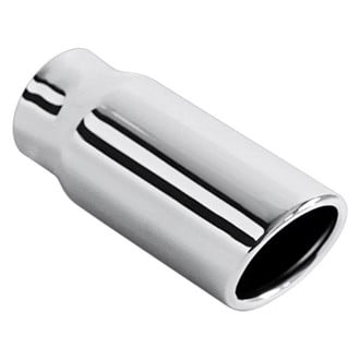 Different Trend® - Hi-Polished Series Stainless Steel Round Rolled Edge Angle Cut Exhaust Tip (2.25" Inlet, 2.5" Outlet, 6.5" Length)