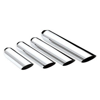 Different Trend® - Texas Series Round Angle Cut Exhaust Tip (2.25" Inlet, 3" Outlet, 12" Length)