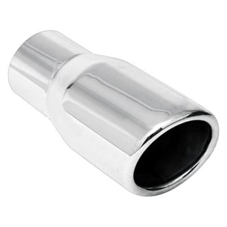 Different Trend® - Hi-Polished Series Stainless Steel Round Rolled Edge Angle Cut Double-Wall Exhaust Tip (2.25" Inlet, 3" Outlet, 7" Length)