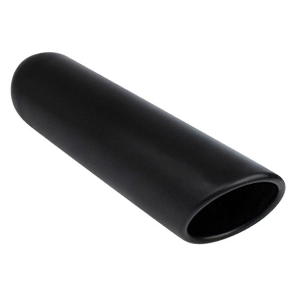 Different Trend® - Black Powder Coated Series Round Rolled Edge Angle Cut Exhaust Tip