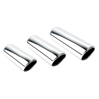 Different Trend® - Texas Series Round Rolled Edge Angle Cut Exhaust Tip (2.25" Inlet, 3.5" Outlet, 16" Length)