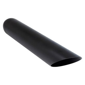 Different Trend® - Black Powder Coated Series Round Angle Cut Weld-On Exhaust Tip (2.25" Inlet, 3.5" Outlet, 18" Length)