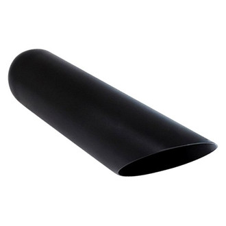 Different Trend® - Black Powder Coated Series Round Angle Cut Weld-On Exhaust Tip (2.25" Inlet, 4" Outlet, 12" Length)