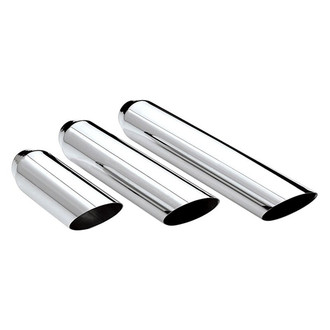Different Trend® - Texas Series Round Angle Cut Exhaust Tip (2.25" Inlet, 4" Outlet, 12" Length)