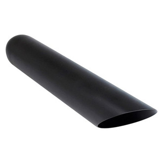 Different Trend® - Black Powder Coated Series Round Angle Cut Weld-On Exhaust Tip (2.25" Inlet, 4" Outlet, 18" Length)