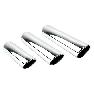 Different Trend® - Texas Series Round Rolled Edge Angle Cut Exhaust Tip (2.25" Inlet, 4" Outlet, 22" Length)
