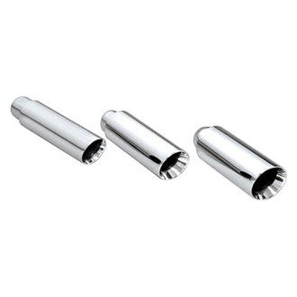 Different Trend® - Hi-Polished Series Stainless Steel Round Angle Cut Double-Wall Exhaust Tip (2.5" Inlet, 3.5" Outlet, 12" Length)