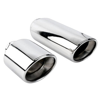 Different Trend® - Hi-Polished Series Stainless Steel Oval Angle Cut Double-Wall Exhaust Tip (2.5" Inlet, 6.5" Length)