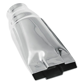 Different Trend® - Hi-Polished Series Stainless Steel Bow Tie Style Straight Cut Exhaust Tip (2.5" Inlet, 4.5" Outlet, 9" Length)