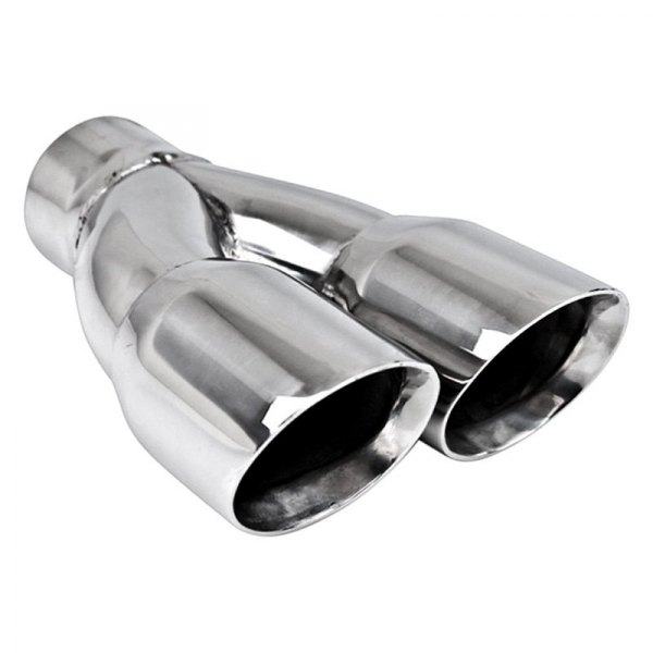Different Trend® - Hi-Polished Series Stainless Steel Parallel Round Angle Cut Dual Exhaust Tip