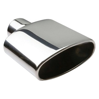 Different Trend® - Hi-Polished Series Stainless Steel Oval Straight Cut Exhaust Tip (2.5" Inlet, 9.4" Length)