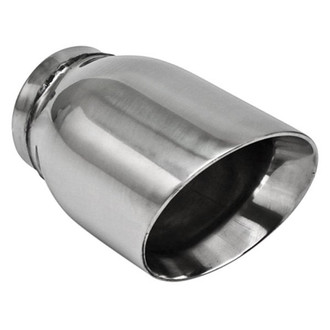 Different Trend® - Hi-Polished Series Stainless Steel Round Angle Cut Double-Wall Exhaust Tip (2.5" Inlet, 3.5" Outlet, 5.5" Length)