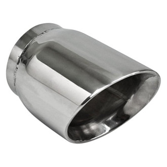 Different Trend® - Hi-Polished Series Stainless Steel Round Angle Cut Double-Wall Exhaust Tip (2.5" Inlet, 3" Outlet, 4" Length)