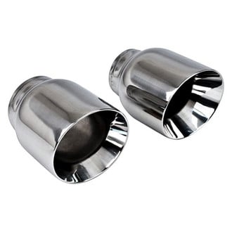 Different Trend® - Hi-Polished Series Stainless Steel Round Angle Cut Double-Wall Exhaust Tip (2.5" Inlet, 4" Outlet, 5.25" Length)