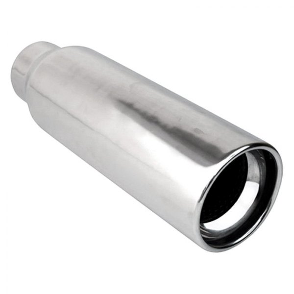 Different Trend® - Hi-Polished Series Stainless Steel Round Resonated Angle Cut Exhaust Tip