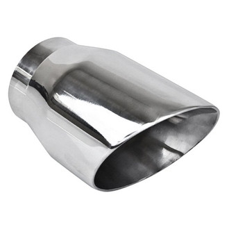 Different Trend® - Hi-Polished Series Stainless Steel Round Angle Cut Double-Wall Exhaust Tip (2.5" Inlet, 4" Outlet, 6" Length)