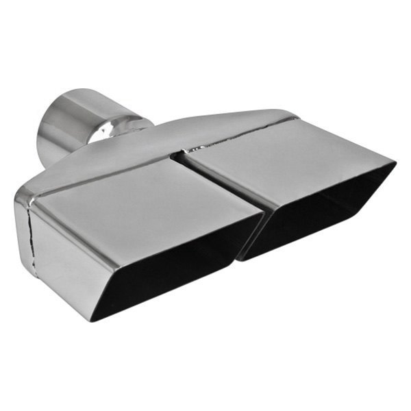 Different Trend® - Hi-Polished Series Stainless Steel Square Angle Cut Dual Exhaust Tip