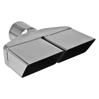 Different Trend® - Hi-Polished Series Stainless Steel Square Angle Cut Dual Exhaust Tip (2.5" Inlet, 8.25" Length)
