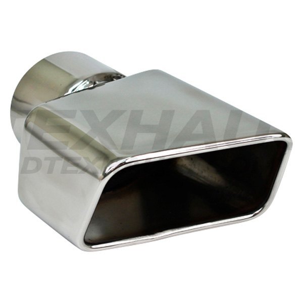 Different Trend® - Hi-Polished Series Driver Side Stainless Steel Rectangular Rolled Edge Angle Cut Exhaust Tip