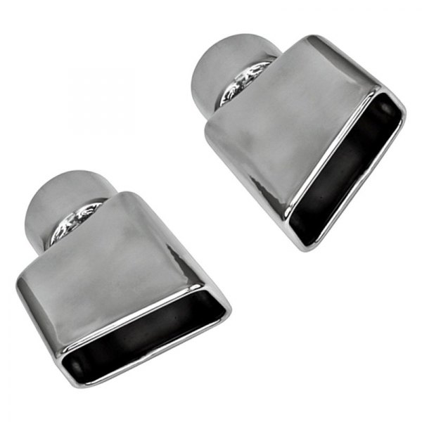 Different Trend® - Hi-Polished Series Passenger Side Stainless Steel Rectangular Rolled Edge Angle Cut Exhaust Tip