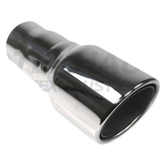 Different Trend® - Hi-Polished Series Stainless Steel Round Angle Cut Double-Wall Exhaust Tip (2.5" Inlet, 4" Outlet, 7.75" Length)