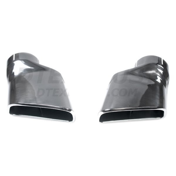 Different Trend® - Hi-Polished Series Passenger Side Stainless Steel Rectangular Rolled Edge Straight Cut Exhaust Tip