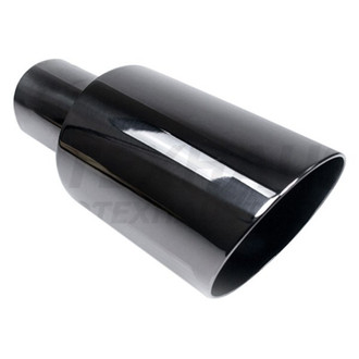 Different Trend® - Hi-Polished Series Stainless Steel Round Single Layer Angle Cut Exhaust Tip (2.5" Inlet, 4" Outlet, 9.6" Length)