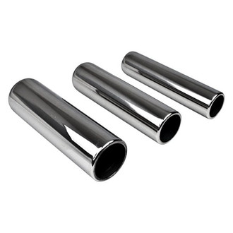 Different Trend® - Texas Series Pencil Round Rolled Edge Straight Cut Exhaust Tip (2.5" Inlet, 2.75" Outlet, 9" Length)