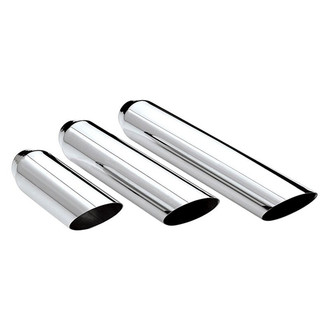 Different Trend® - Texas Series Round Angle Cut Exhaust Tip (2.5" Inlet, 4" Outlet, 18" Length)