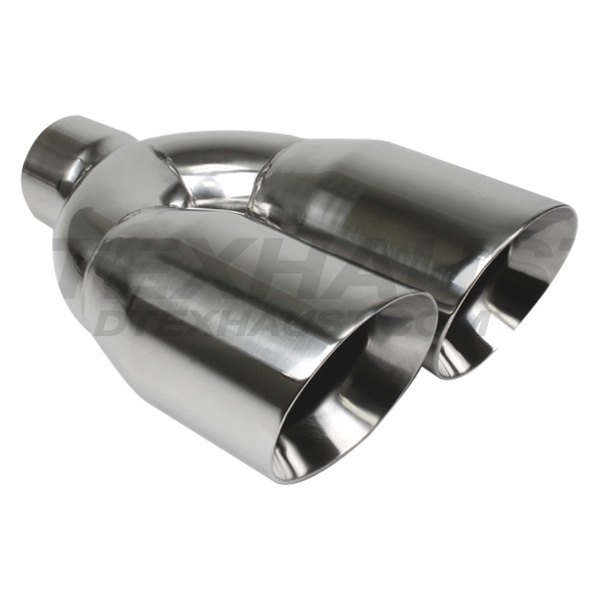 Different Trend® - Hi-Polished Series Stainless Steel Round Angle Cut Dual Exhaust Tip