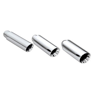 Different Trend® - Hi-Polished Series Stainless Steel Open Casing Round Angle Cut Double-Wall Exhaust Tip (3" Inlet, 4" Outlet, 12" Length)