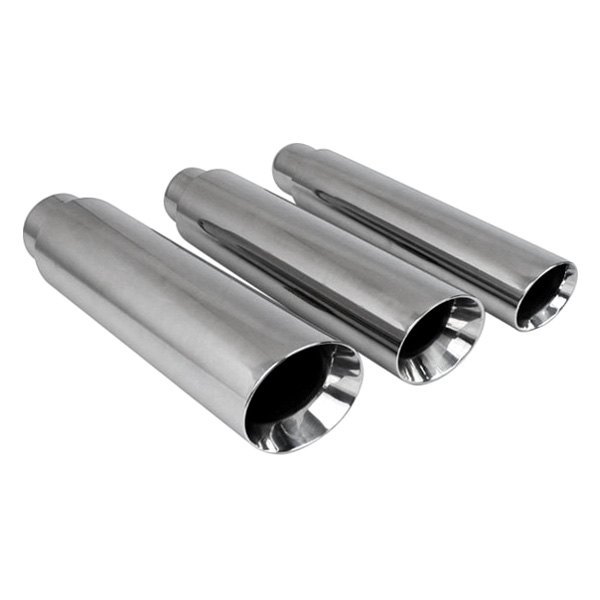 Different Trend® - Hi-Polished Series Stainless Steel Round Angle Cut Double-Wall Exhaust Tip