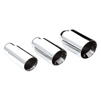 Different Trend® - Hi-Polished Series Stainless Steel Round Angle Cut Double-Wall Exhaust Tip (3" Inlet, 4" Outlet, 8" Length)