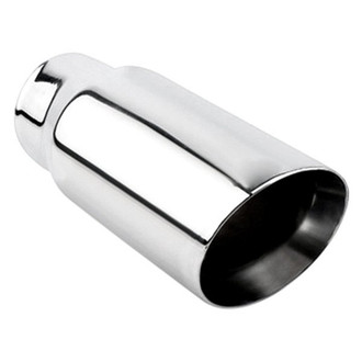 Different Trend® - Hi-Polished Series Stainless Steel Round Angle Cut Double-Wall Exhaust Tip (3" Inlet, 4" Outlet, 12" Length)