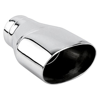 Different Trend® - Hi-Polished Series Stainless Steel Oval Straight Cut Double-Wall Exhaust Tip (3" Inlet, 8" Length)